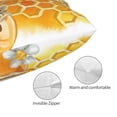 thumbnail image 3 of Pofeuu Honey Bee Print Polyester Microfiber Plush Pillowcases, Super Soft and Cozy Pillow Case Covers with Envelop Closure（Pillow core not included）-20"x30", 3 of 6