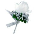 thumbnail image 2 of 6 piezas Boutonniere ojales y ramillete de muñeca Rosas ramillete de muñeca, novio mejor hombre rosa flores accesorios d, 2 of 9