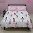 thumbnail image 4 of Barbie Ensemble de Housse de Couette Officielle Double Enfant Design Figures Réversible 2, 4 of 9
