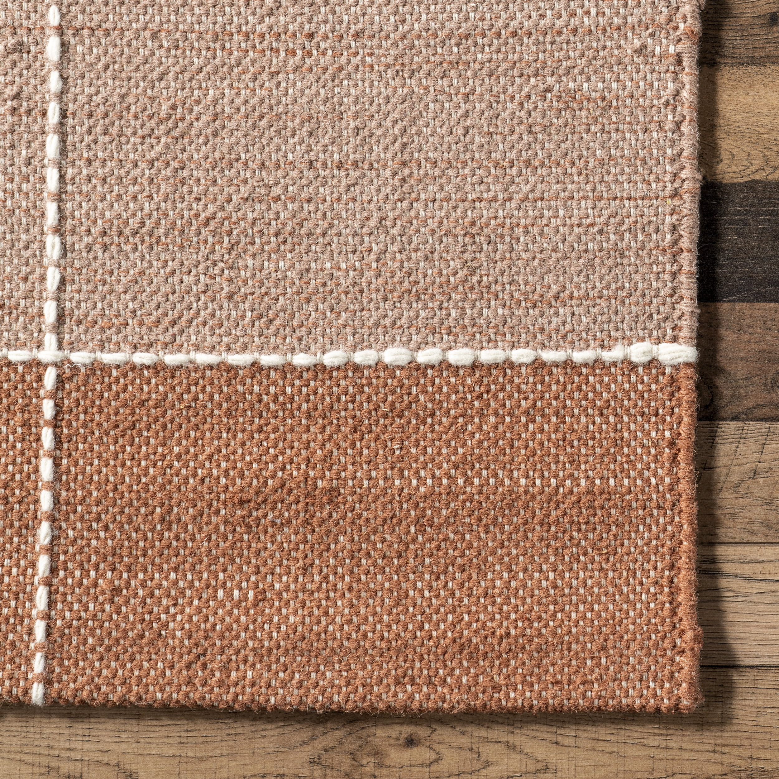 nuLOOM Jannet Ombre Striped Wool Blend Area Rug, 6' x 9', Rust