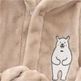 thumbnail image 5 of LYMAYTER Kids Flannel Robe Winter Hooded Bathrobe for 1-12Y Soft Animal Print Robe Kids Toddler Sleepwear, 5 of 7