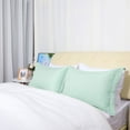 thumbnail image 3 of PiccoCasa 2 Pack 1800 Microfiber Oxford Pillowcases,  Standard Mint Green, 3 of 7