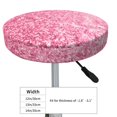 thumbnail image 3 of Salouo Pink Glitter Pattern Bar Stool Cushion Cover, Round Crease-Resistant Stretchy Dustproof Stool Seat Slipcover for Bar Round Chair-13 inch, 3 of 6