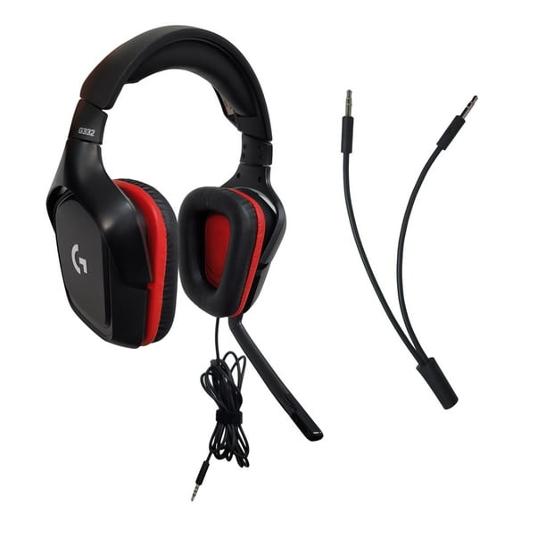 Logitech G332 Gaming Headset for PC, Mac, PS4, PS5, Xbox Smartphones and Nintendo Switch - Red/Black - 981-000755 Packaging] - Walmart.com