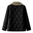 thumbnail image 4 of Winter Coats for Women Winter Warmth Reimagined Thickened Short Coat With Trim Fashionable Quilted Jacket Outerwear For Cold Weather Comfort And Style Winter Jackets for Women, 4 of 5
