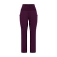 thumbnail image 5 of High Waisted Leggings for Women Buttery Soft Full Length Capri Workout Yoga Pants with Pocket Purple L, 5 of 7