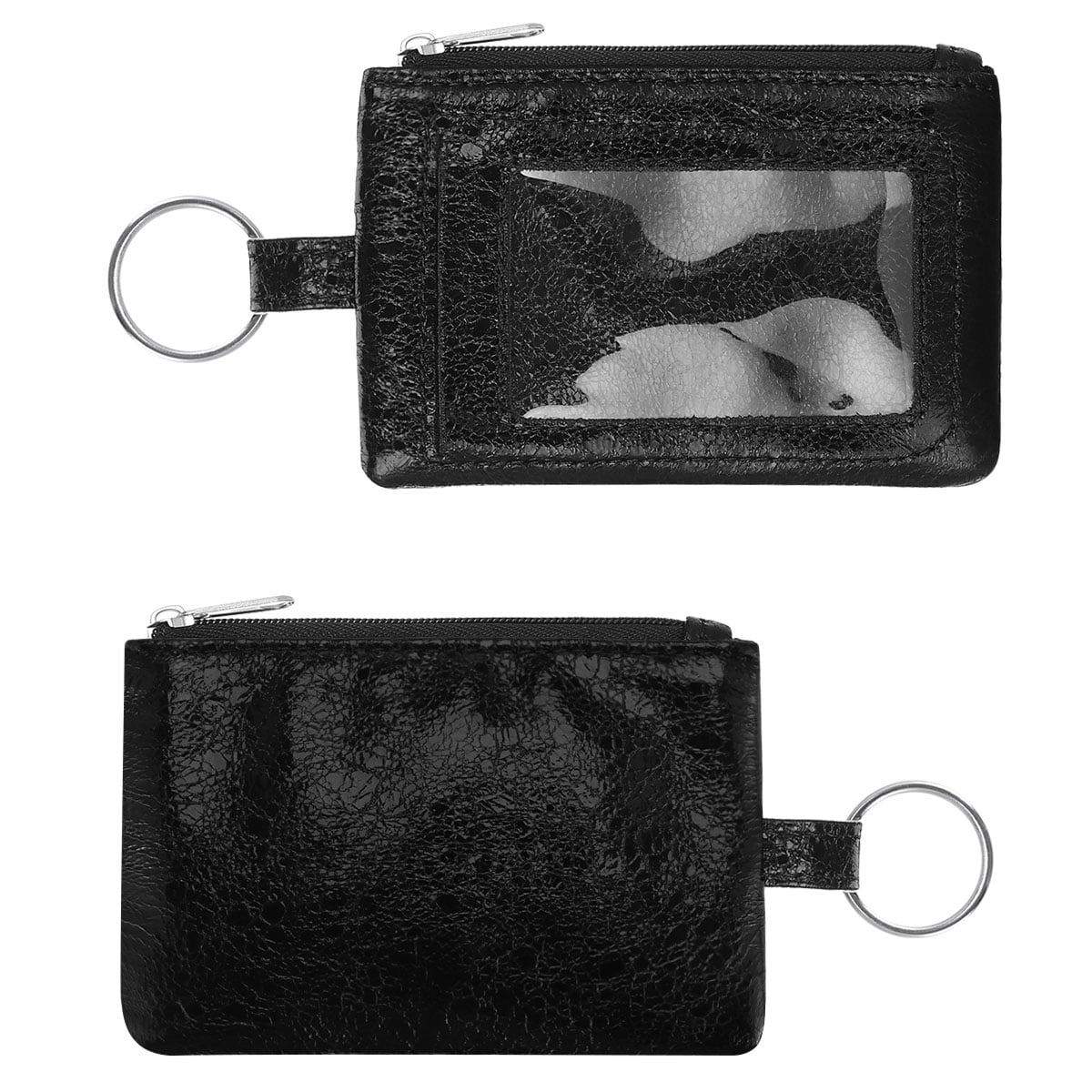 HAWEE Zip ID Case, Slim Coin Purse Wallet Change Pouch with Key Ring Mini  Change Wallet Keychain Purse 