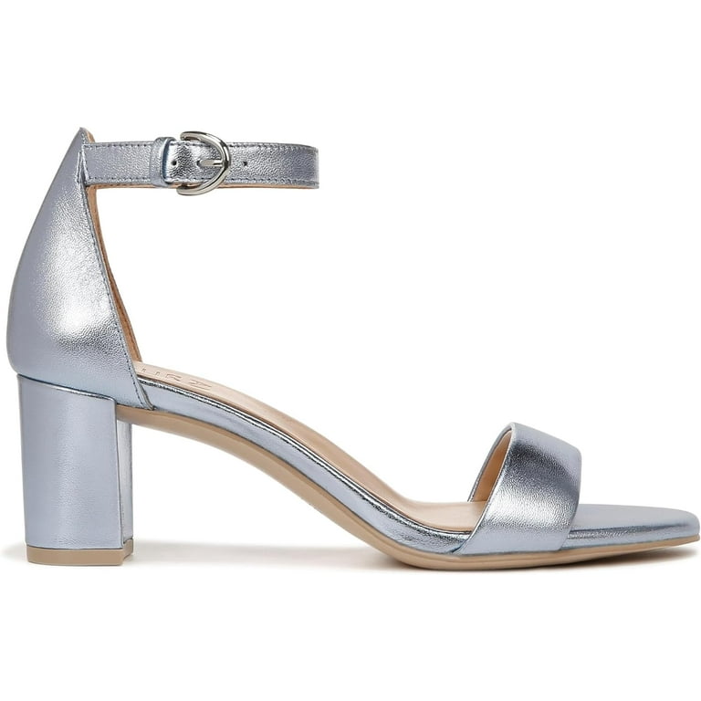 Naturalizer Women's Vera Ankle Strap Sandals Light Blue Metallic
