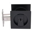 thumbnail image 4 of Square Sliding Door Lock Privacy Barn Pocket Door Entry Lock Zinc Alloy Latch Black, 4 of 7