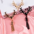 thumbnail image 4 of Metal Deer Clasp Buckles Bag Purse Hat Decor With Tassel DIY Leather Accessory, 4 of 8
