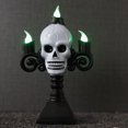 thumbnail image 4 of Candelabro de Halloween de 3 velas, soporte para candelabro de Halloween con soporte de luz, candelabro de calavera de esqueleto LED, candelabros de esqueleto de Halloween para fiesta de Halloween (, 4 of 5