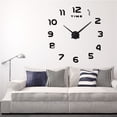 thumbnail image 3 of Manecillas de reloj 3D, manecillas de reloj grandes de bricolaje, agujas, relojes de pared, decoración de arte para el hogar 3D, accesorios de mecanismo de reloj de cuarzo (negro), 3 of 5