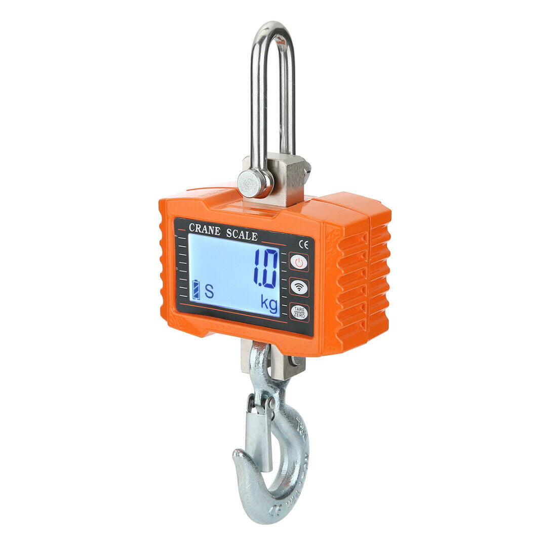 HUKOER Crane Scale 1000kg/2000lb Hanging Scale Digital Industrial Heavy Duty Crane Scale Smart High Accuracy Electronic Crane Scale RED