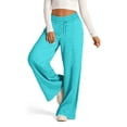thumbnail image 7 of Baggy Sweatpants Women Wide Leg High Waisted Yoga Pants Drawstring Fall Outfits Fashion Teen Girl Athletic Yoga Joggers,Mint Green 2XL, 7 of 7