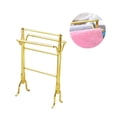 thumbnail image 2 of EeaseCA Miniature Towel Stand Mini House Decor Alloy Simulation Towel Shelf Miniature Towel Rack Model for Home Decor, 2 of 8