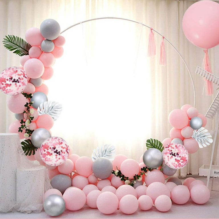 Elephant Baby Shower Decorations for Girl Pink Gray Balloon Garland Kit  Backdrop with Balloon Boxes Baby