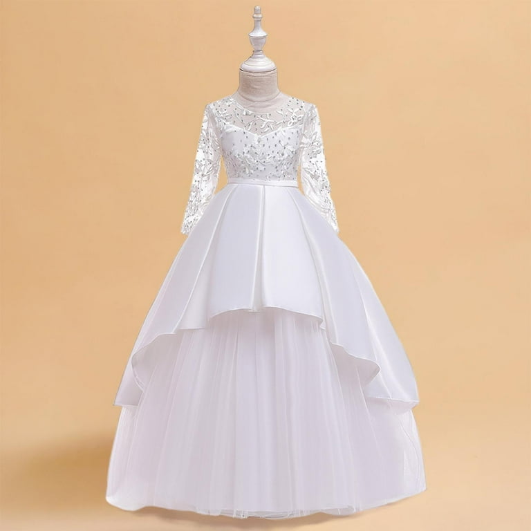 tulle skirt lace top wedding dress Casual Country Style Lace Top Two Piece Wedding Dress with Tulle Skirt  Bridal Separates main image 1
