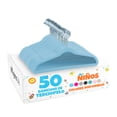 thumbnail image 1 of MAGMALIFE 50 Ganchos de Terciopelo para Ropa Infantil, Gancho Plateado Giratorio de 360 Grados, Adecuado para Todo Tipo de Ropa, Antideslizante, 35 cm de Largo (Azul), 1 of 8