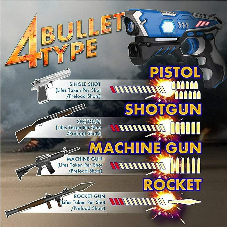 Kidpal Laser Tag Guns Set for Kids 8-12 Indoor and Outdoor Laser Guns Game  Set of 4 Christmas Gift to Age 8 9 10 11 12 Kids 