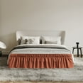 thumbnail image 4 of SLYNSHome Clearance Bed Skirts Queen Size - 39X74.8 inch + 14.9 Drop -,King Size Wrap Around Bed Skirts Solid Color Adjustable Elastic Dustproof Ruffles Easy Fit Machine Washable (Brown), 4 of 6