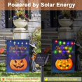 Halloween LED Lighted Garden Flag, Double Sided Solar Lighted Garden