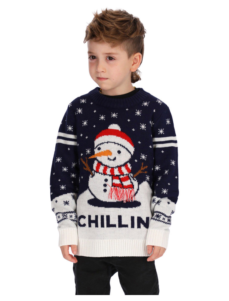 Tstars Boys Unisex Ugly Christmas Sweater Cute Snowman Santa Kids Christmas Gift Funny Humor Holiday Shirts Xmas Party Christmas Gifts for Boy Toddler Sweater Ugly Xmas Sweater - image 3 of 6