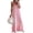 (Fashion 48)Pink, variant on Aimik Women's Casual Sleeveless Spaghetti Strap U-Neck Regular Pleated Plus Size Long Dress Summer Loose Maxi Dress