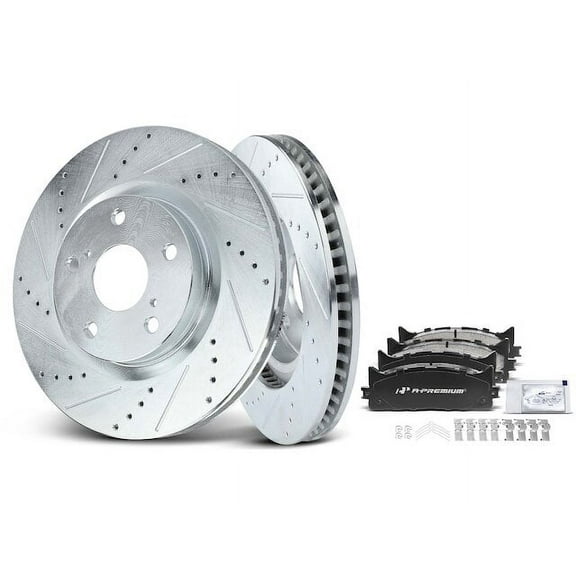 Front Brake Pad and Rotor Kit 6 - Compatible with 2007 - 2017 Toyota Camry 2008 2009 2010 2011 2012 2013 2014 2015 2016