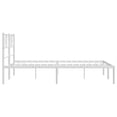thumbnail image 2 of Pemberly Row Powder-Coated Steel King Size Bed Frame in White, 2 of 10