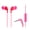 Pink, variant on Panasonic ErgoFit Wired In-Ear Earbud Headphones with In-Line Mic/Call Remote and Right-Angle 3.5-mm TRRS Connector, RP-TCM125, Matte Black