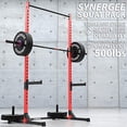 thumbnail image 4 of Synergee Squat Stand Rack V1 with Pull Up Bar, J-Cups & Safety Arms. Free Standing Strength & Bodyweight Exercise Stand with 500lb Capacity, 4 of 5