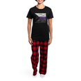 thumbnail image 4 of CafePress - Abstract Paint Splatter Demisexual Pride Flag Pajamas - Women's Short Sleeve Print T-Shirt and Pants Dark Cotton Pajama Set, 4 of 7