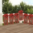 thumbnail image 5 of Djiypn Artificial Faux Hanging Flowers Plants for Outdoor Outside Porch Decoration, UV Resistant Fake Silk Begonia Trailing Vines for Sping Summer Home Balcony Yard Patio,1Pack, Red, 5 of 5