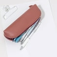 thumbnail image 4 of PU Leather Pencil Case Large Capacity Pen Case Pencil Pouches Aesthetic Pencil Bag Pen Pouches Desk Organizers for Student, 4 of 8