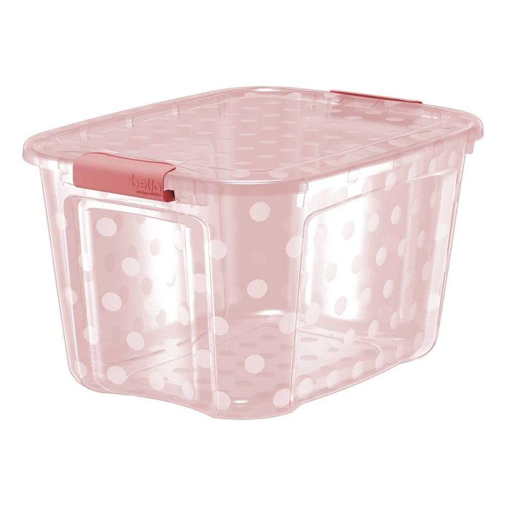 Bella Storage Solution 40qt Utility Storage Bins Pink Walmart