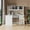 White, variant on Cfowner Modern L Shaped Computer Desk with Hutch, Corner Office Desk for Home Office