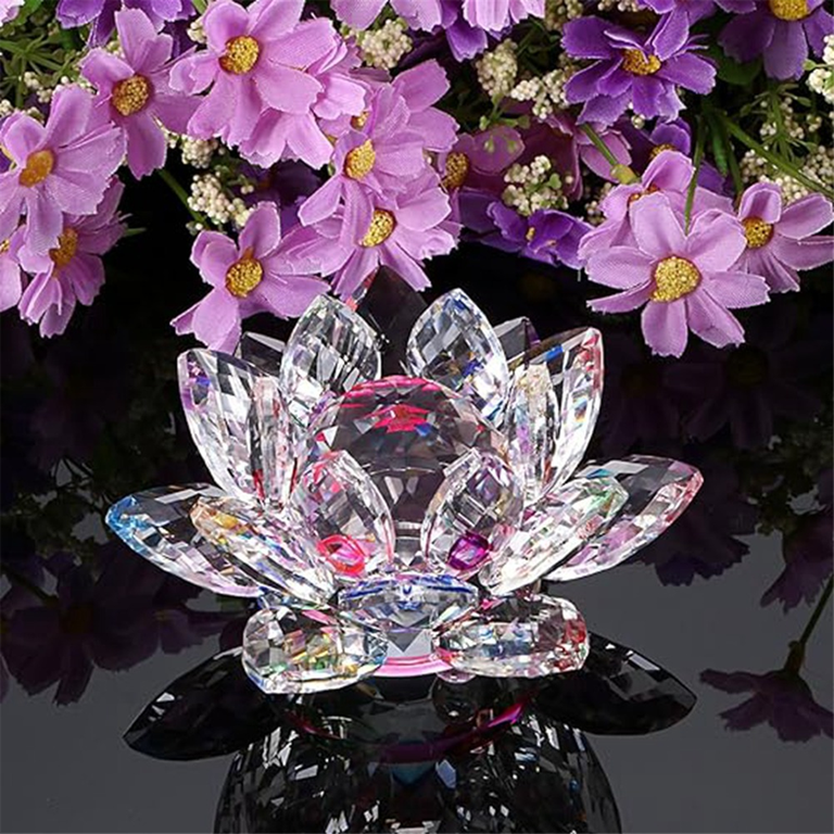 AMIUHOUN B Crystal Fleur Figurine Décor Fleur de Décor Verre Craft Collection Presse-papier Ornements de table Souvenir Cadeau AMIUHOUN B Crystal Fleur Figurine Décor Fleur de Décor Verre Craft Collection Presse-papier Ornements de table Souvenir Cadeau