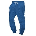 thumbnail image 1 of Pantalones largos para hombre, con cordón ajustable, de punto, lisos, con cordones, pijamas de poliéster., 1 of 5