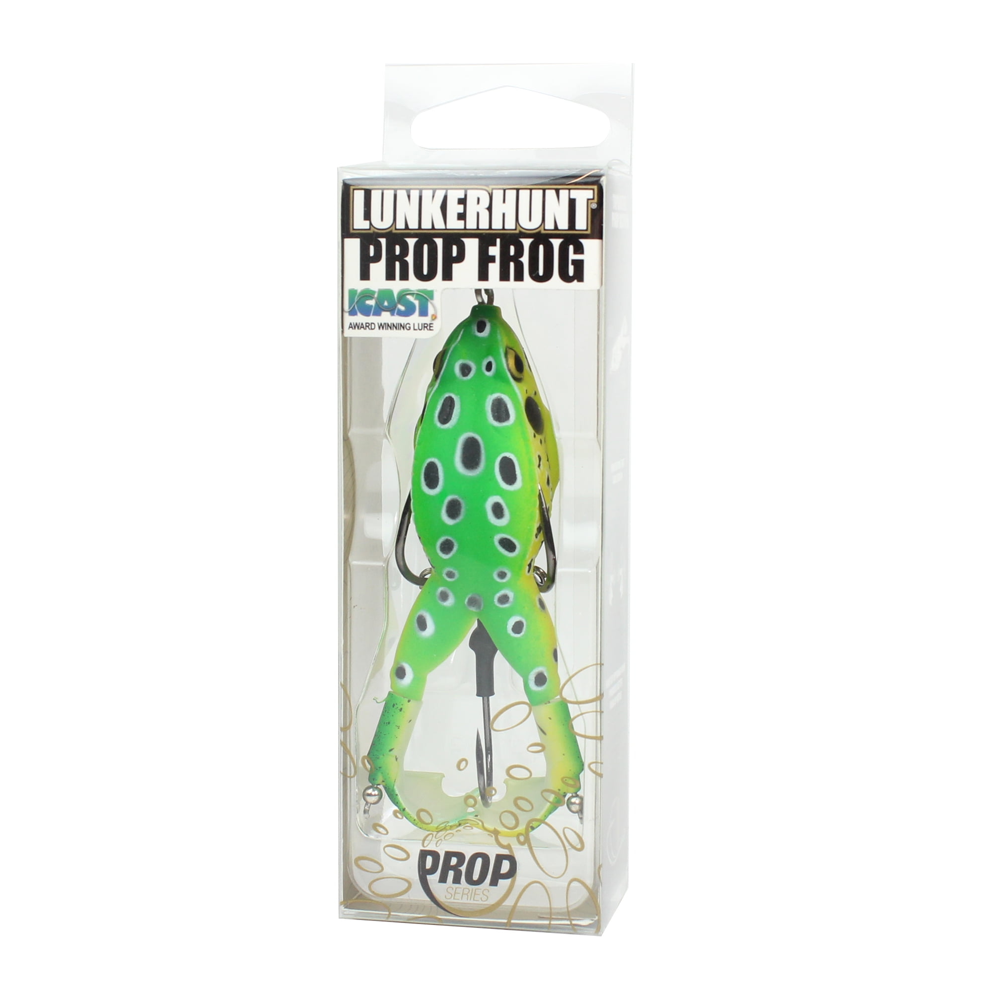 Lunkerhunt Prop Frog - Topwater Lure - Leopard,3.5in,1/2oz,Soft