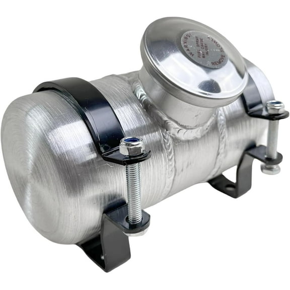 JSD Universal 0.38 Gallon 4 x 8"Aluminum Small Gas Tank Fuel Cell Center Fill 1/8NPT Outlet Minibike