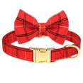 thumbnail image 5 of Pet Artist Adjustable Dog Collar with Cute Bow Tie - Fashion Plaid Pet Neck Strap for Puppy & Cat with Metal Buckle, Multiple Colors & Sizes, 5 of 9