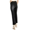 thumbnail image 3 of Black Label Women's Juniors High Rise Crop Flare Jeans (Black, 5), 3 of 6