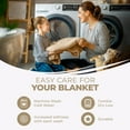 thumbnail image 4 of BNM Diamond Cotton Blanket, King, Ivory, 4 of 5