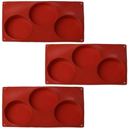 

GHOONEY 3 pieces 3 sets of round cake silicone mold
