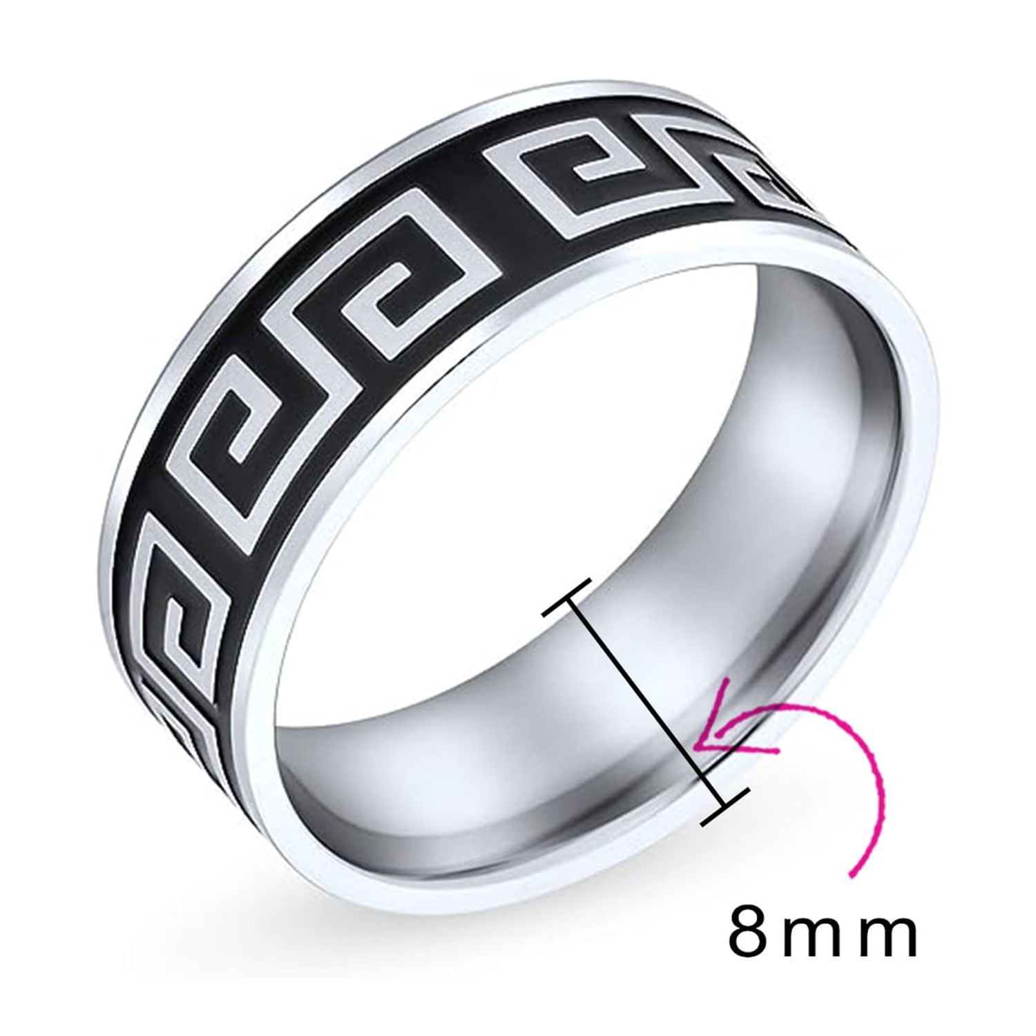 Bague Grecque Bague Versace Argent Homme Bague De Bande De Mariage