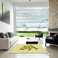 thumbnail image 6 of Ahgly Company Indoor Square Patterned Sun Yellow Area Rugs, 5' Square, 6 of 6