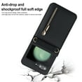 thumbnail image 5 of ELEHOLD Case for Samsung Galaxy Z Flip 6, Luxury Zipper Leather Card Holder Kickstand Flip Protective Phone Case with Adjustable Crossbody Strap for Samsung Galaxy Z Flip 6,Black, 5 of 8