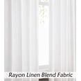 thumbnail image 5 of EcoNesxp 1 Pce Rideau Blanc à Nouer Semi-Transparent en Lin Mélange de Coton Rideau Décoratif pour Salon Fenêtre Blanc, 5 of 5