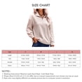 thumbnail image 5 of Blusa con cremallera para mujer Cuello en V Empalme simple Manga larga Hombro caído Sudadera con cremallera para mujer Albaricoque S, 5 of 5