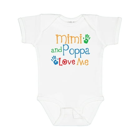 

Inktastic Mimi and Poppa Love Me Boys or Girls Baby Bodysuit